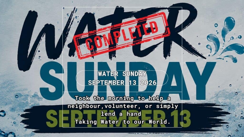 Water Sunday 2026